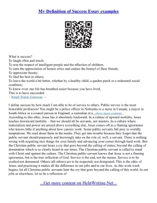 Success Essay Sample