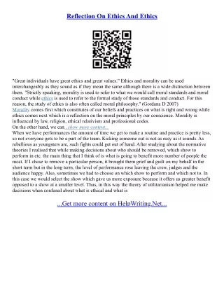 Reflective Essay Topics