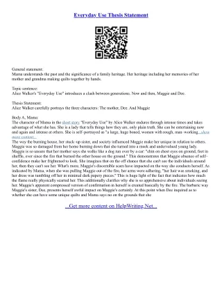 Thesis Essay Topics