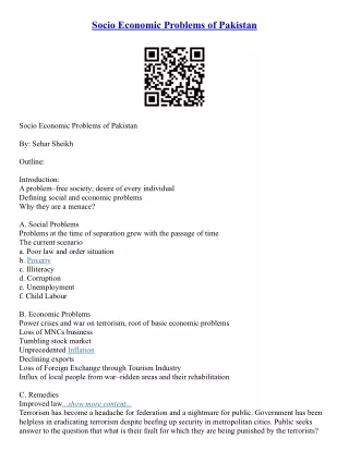Economy Of Pakistan Essay