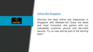 Online Slot Singapore S9asbet.net