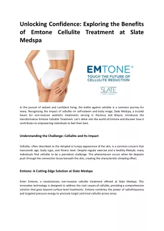 Unlocking Confidence_ Exploring the Benefits of Emtone Cellulite Treatment at Slate Medspa.docx