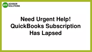 Best Way To Rectify QuickBooks Subscription Has Lapsed