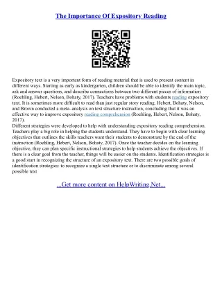 Parts Of An Expository Essay