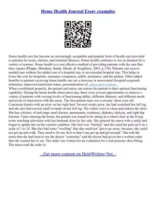 Health Essay Example
