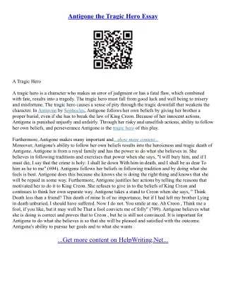 Essay Topics For Antigone