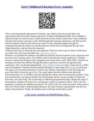 Essay On Children