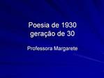 Poesia de 1930 gera