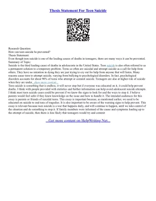 Examples Of A Thesis Statement In An Essay