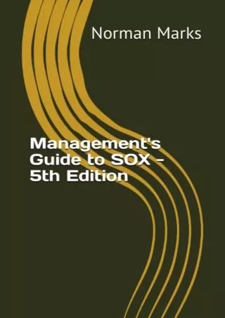 PDF✔️Download❤️ Management's Guide to SOX - 5th Edition