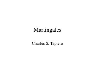 Martingales