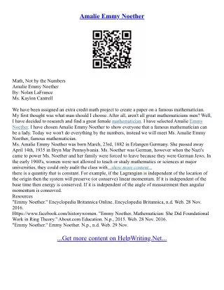 Essay On Mathematicians