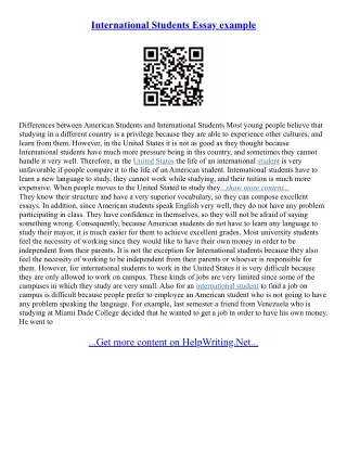 Example English Essay