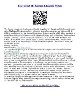 Essays On Education System
