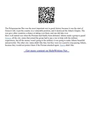 Peloponnesian War Essay