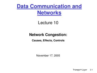 Data Communication and Networks