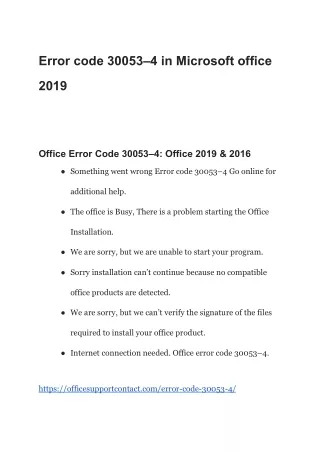 Error code 30053–4 in Microsoft office 2019