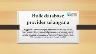 bulk database provider telangana