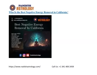 Who Is the Best Negative Energy Removal in California