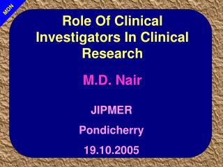 Ppt - Role Of Clinical Investigators In Clinical Research Powerpoint  Presentation - Id:1271100