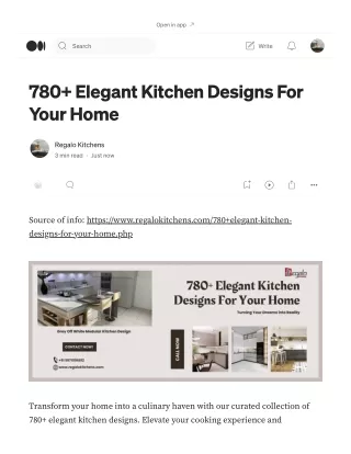 780  Elegant Kitchen Designs For Your Home