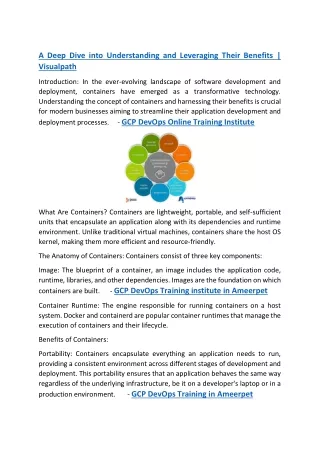 DevOps On Google Cloud Platform Online Training - Visualpath