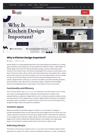 Why Is Kitchen Design Important?