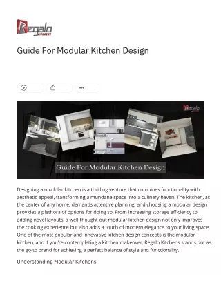 Guide For Modular Kitchen Design