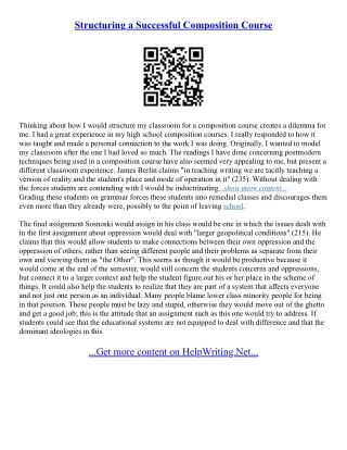 Structuring Essays