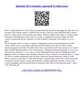 Films Essay