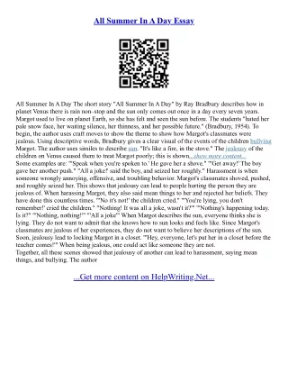 A Rainy Day Essay
