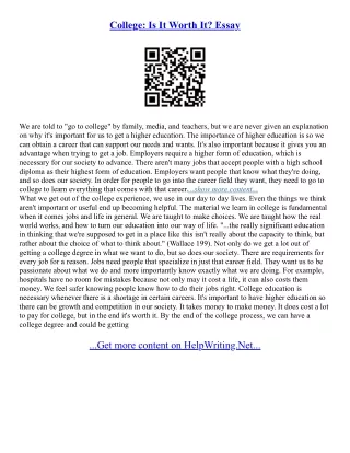 College Essay Online