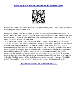 Structure Of A Compare And Contrast Essay