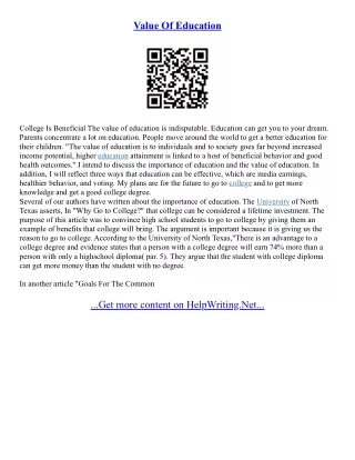 Value Of Education In Life Essay