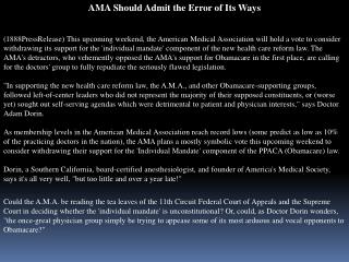 ama should admit the error of its ways