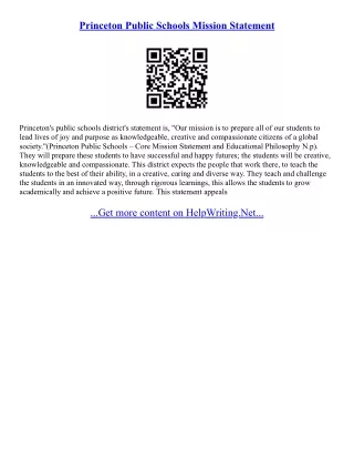 Princeton Essay