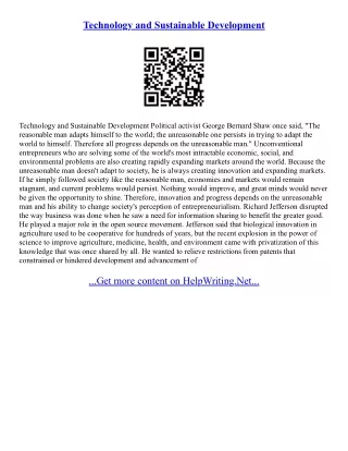 Essay Of Technology