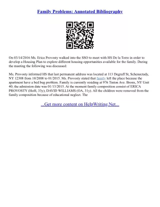 Family Problems Essay