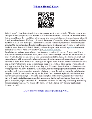 Definition Essay Example