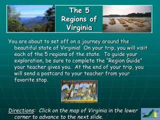 The 5 Regions of Virginia a virtual field trip