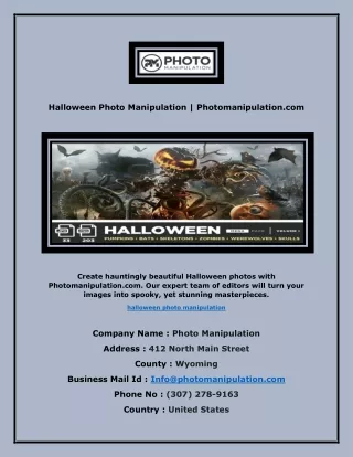 Halloween Photo Manipulation | Photomanipulation.com