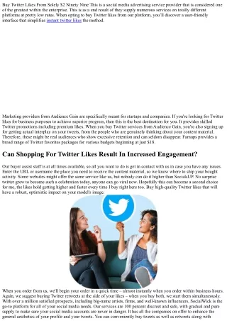 The Worst Advice You Could Ever Get About instant twitter likes