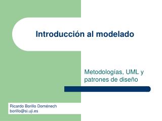 Introducción al modelado