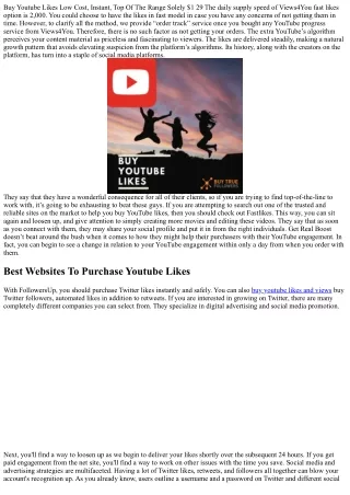 An Introduction to buy youtube likes and views