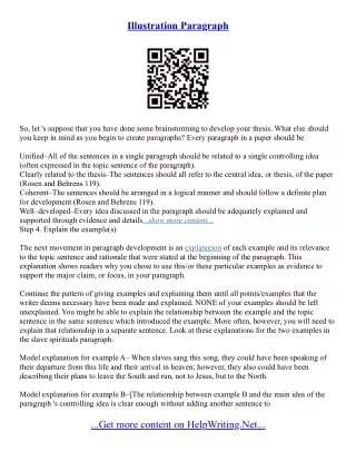 Illustration Essay Topic