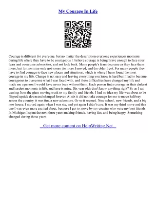Courage Essay