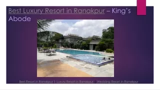 Best Luxury Resort in Ranakpur – Kings Abode