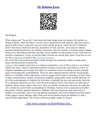 Essay About Religion