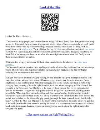 Funny Lord Of The Flies Essay