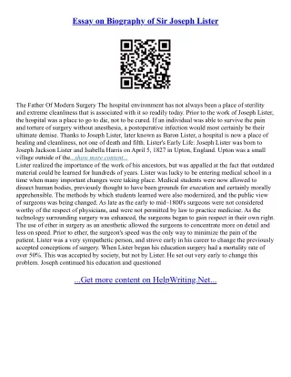 Essay On Biography